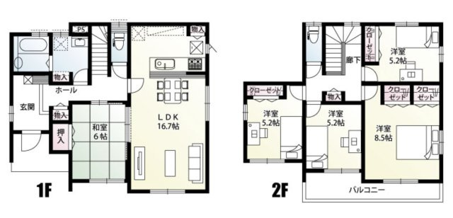 【間取り】 | 加須市日出安7区画　新築戸建　全7棟　1号棟