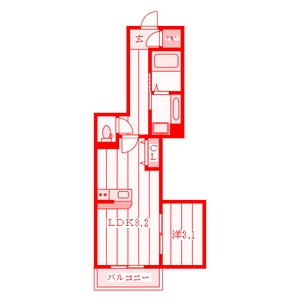 大和市大和南２丁目のアパートの間取り