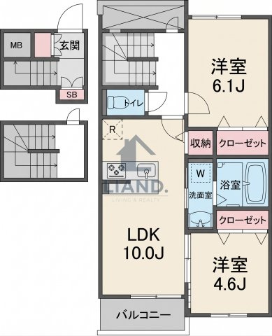 ボワールアビオン博多A　東吉塚小学校区の間取り|ボワールアビオン博多