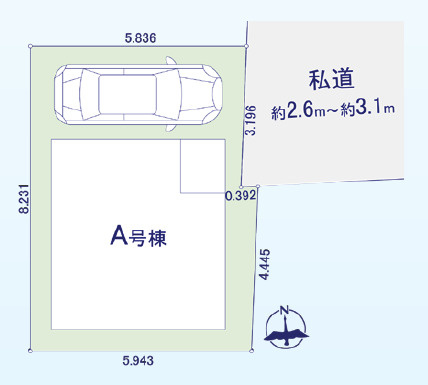 板橋区上板橋1丁目　快適な住環境　駅近×コンパクト住宅　限定1棟の区画図