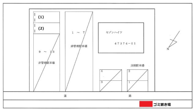 セゾンハイツの区画図