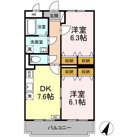 ブレイン裾花の間取り