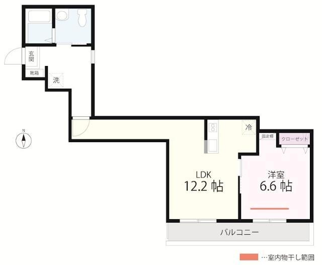 【間取り】 | ＱＵＩＥＴ＋ＣＲＡＢ　ＨＯＵＳＥ　mix星川 | 人気の１ＬＤＫタイプ！ＬＤＫ…