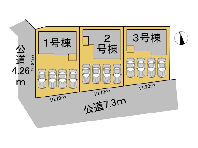 リーブルガーデン　関市吉本町　全3区画分譲の区画図|■区画図
■YAMADA電機の　ヤマダ不動産　株式会社リライフ　
いつでもお問合わせ下さい。