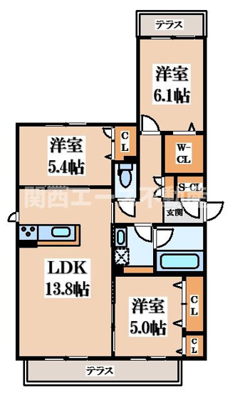 【間取り】 | ミモザメゾン菱屋西