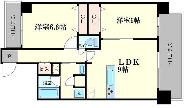 グランディールＮＡＭＢＡの間取り