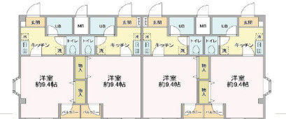 千葉県市川市　エスポワールハギ　の間取り
