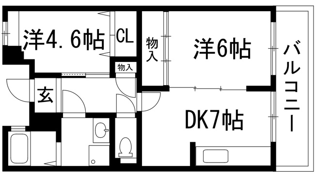 【間取り】 | アルビス五月ヶ丘102号棟