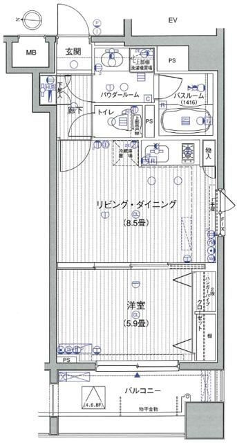 ラグジュアリーアパートメント三ノ輪の間取り