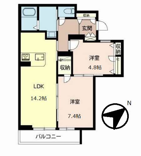 ヴィラメゾン高師浜の間取り