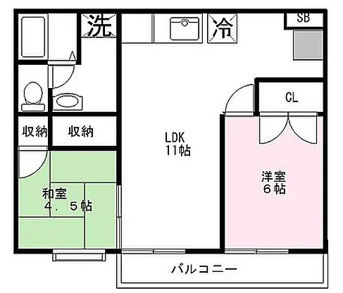 埼玉県川口市　コーポ石川の間取り