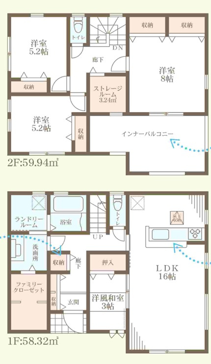 ●奈良市神殿町　第5期　新築一戸建ての間取り|3号地