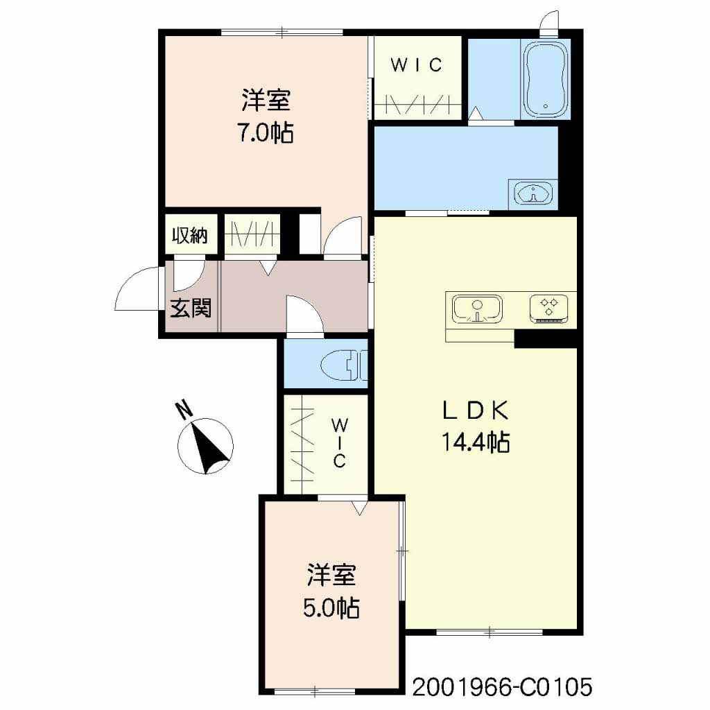 ＭＡＳＴ東櫛原　Ｃ棟の間取り|使い勝手の良い間取りです♪