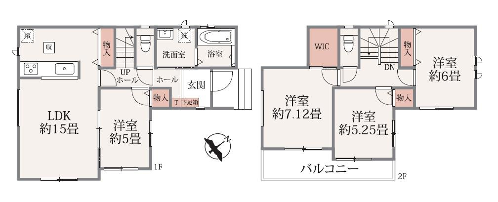 水戸市曙町　新築戸建の間取り