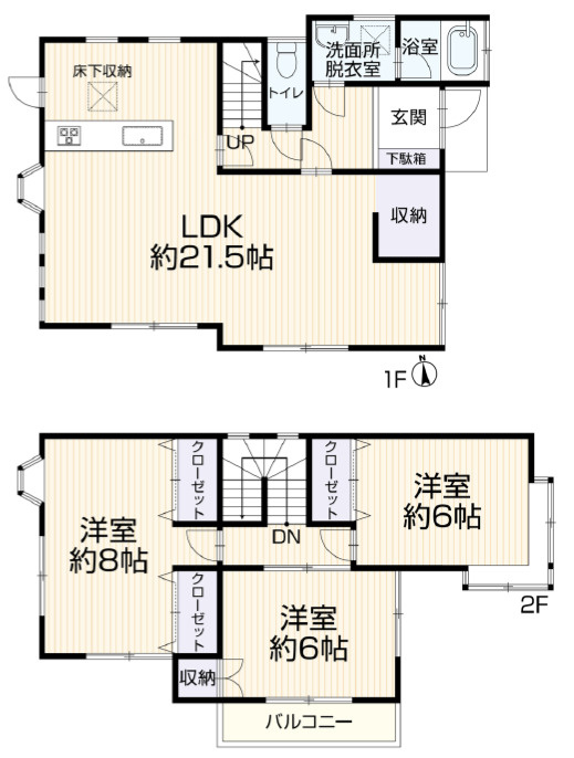 《仲介手数料半額》ふじみ野市谷田　中古一戸建住宅の間取り