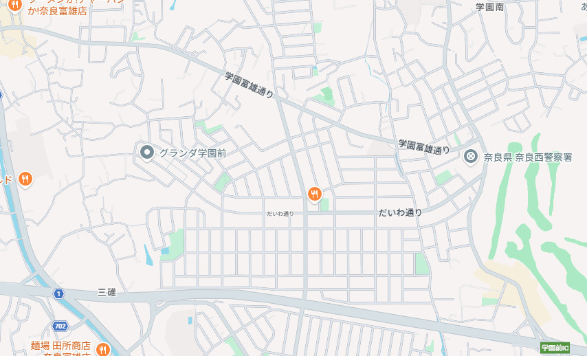 練習用●24(土)25(日)現地案内可能！奈良市学園大和町　第1期　新築一戸建ての地図