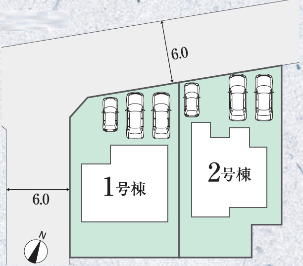 練習用●24(土)25(日)現地案内可能！奈良市学園大和町　第1期　新築一戸建ての区画図|全２区画
