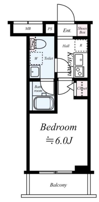 PREMIUM CUBE 中野新橋の間取り|間取りです。