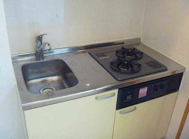 横浜市保土ケ谷区天王町１丁目の賃貸マンションのキッチン|2口ガスのシステムキッチン。