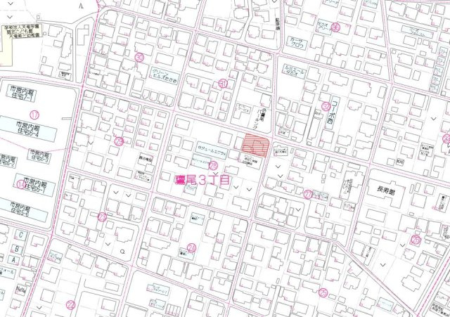 都城市鷹尾３丁目の売地の土地図