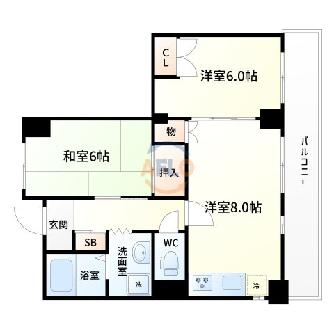 ライフステージ新大阪の間取り|間取り