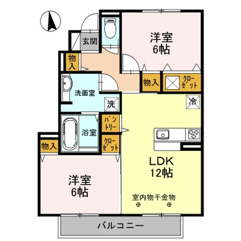 サニーサイド聖蹟Ⅱの間取り