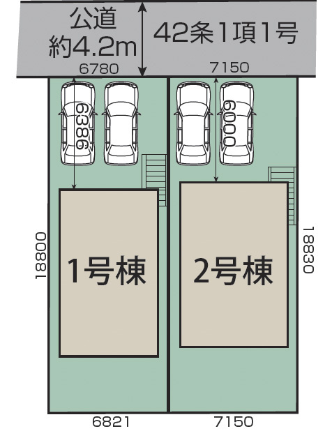 ■枚方市長尾台　第1期　新築一戸建ての区画図|全2区画
