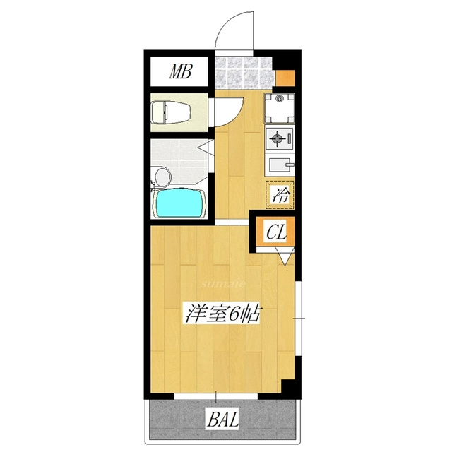 らぶにーるの間取り|東向きの角部屋です☆