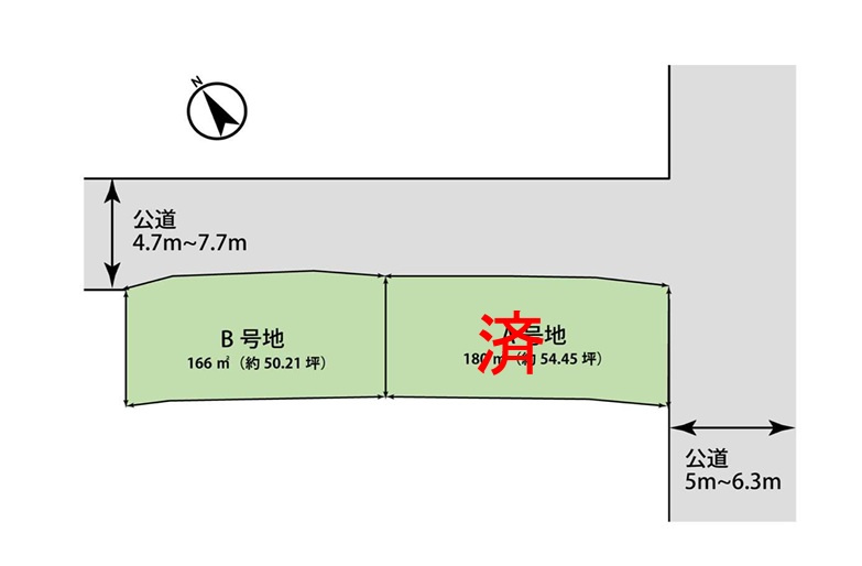 加古川市野口町良野　　　売土地の区画図