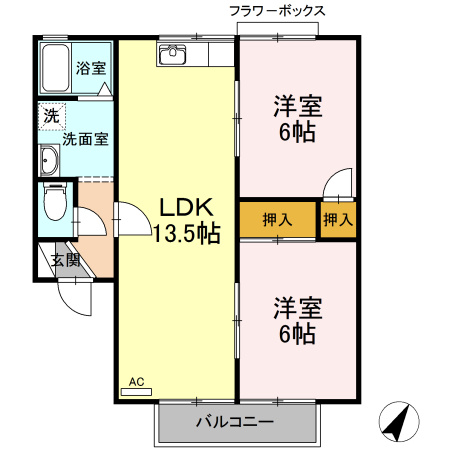 ドミールドルチェ　参番館　　　刈谷市近郊の賃貸はクラスホームの間取り