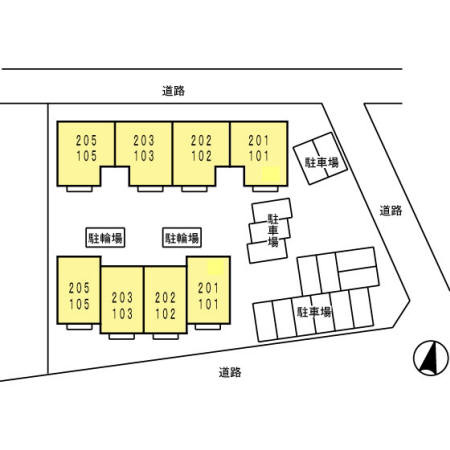 ドミールドルチェ　参番館　　　刈谷市近郊の賃貸はクラスホームの区画図