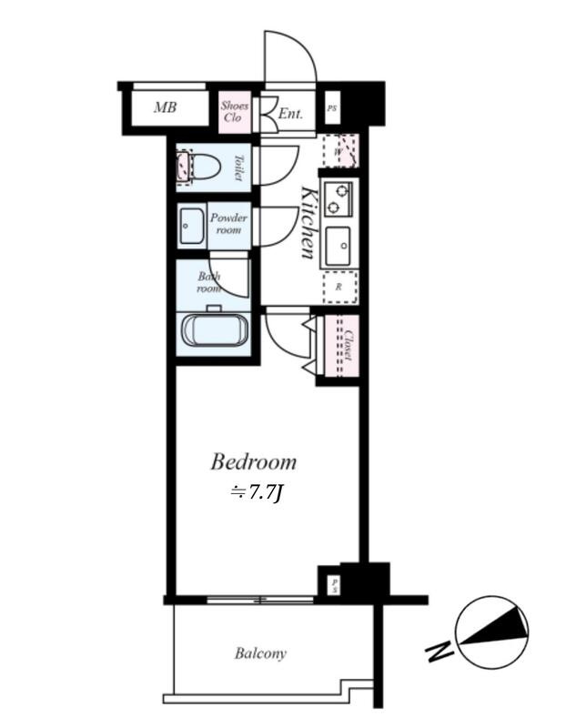 調布市小島町３丁目の賃貸マンションの間取り