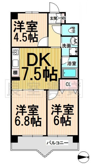 【間取り】 | ファンシービル岩間