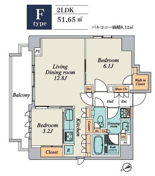 クレストコート文京湯島の間取り