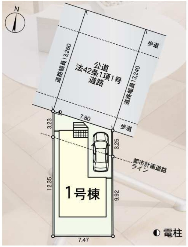松戸市六実１丁目新築戸建【六実第二小学校：7分】の区画図|区画配置図
