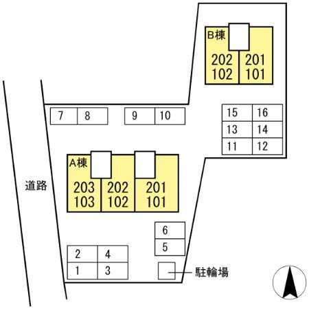 メゾン・ド・セジュール　A棟の区画図