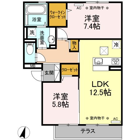 セゾン　Ⅰの間取り