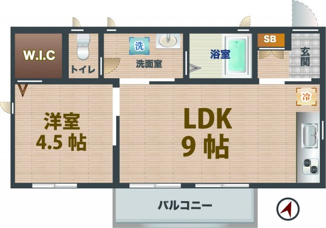 【間取り】 | Arbra | 1LDKのお部屋です。