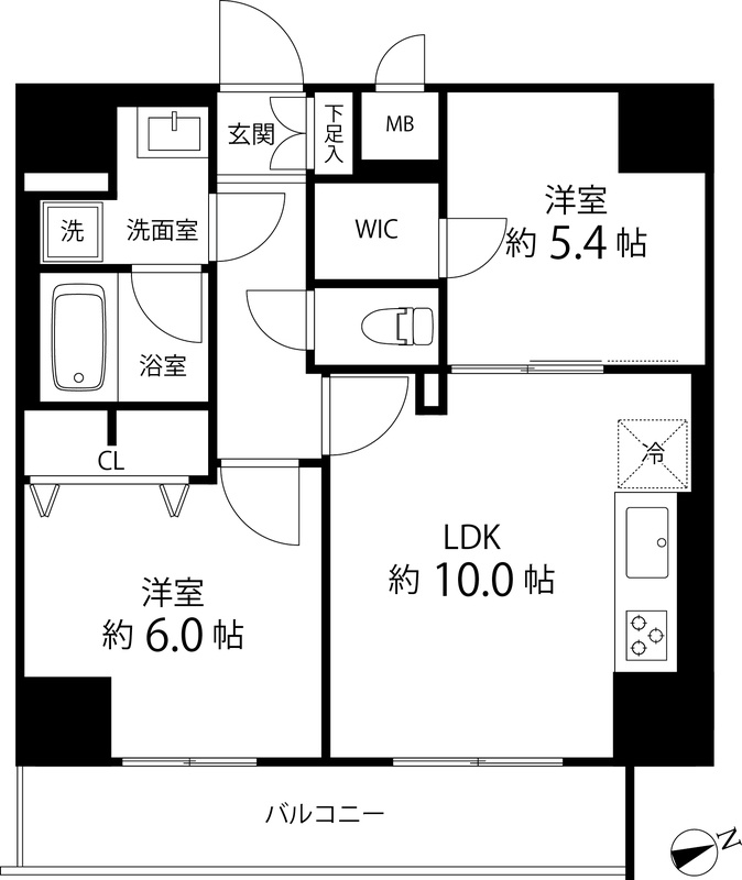 荒川区荒川６丁目の賃貸マンションの間取り