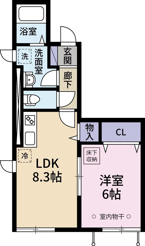 ル・クラウド八雲の間取り|間取りです。
