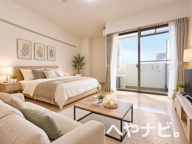 【居間・リビング】 | スワローハイム岩塚 | 家具等はAI加工によるイメージ画像です。