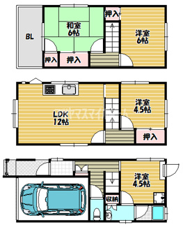 【間取り】 | 北条6丁目戸建賃貸