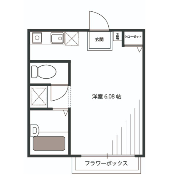 リリックコートBellの間取り