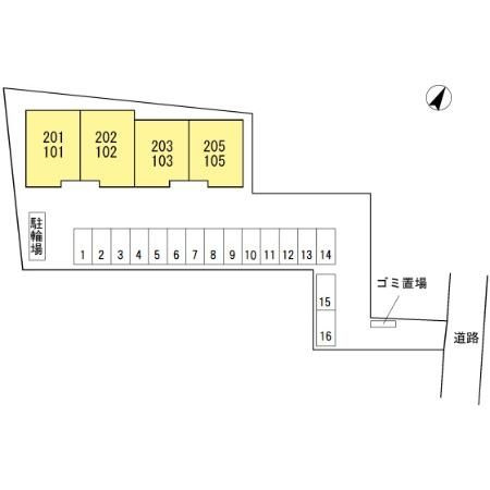フォーチューン真壁　C棟の区画図