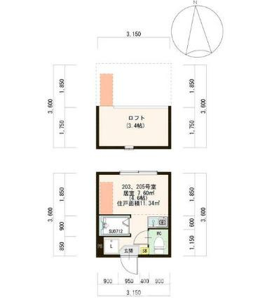 【間取り】 | ハーモニーテラス千住東Ⅱ