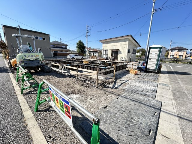 新築　前橋市朝日町1丁目1番 Heartful　Town　A号棟の外観|現地写真　2026年12月完成予定！類似物件のご内覧等、お気軽にお問合せください♪　							
　							
