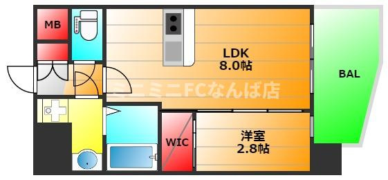 セレニテ難波ミラク弐番館の間取り|現状有姿