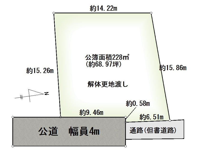 取手市中原町　売土地の土地図
