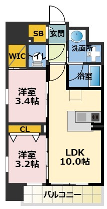 ソルテラスUMEDA　NORTHの間取り