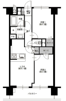 【間取り】 | 芝パークサイドハイツ | 間取りです。